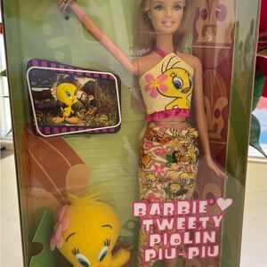 Barbie Doll with Tweety Yellow and Pink Outfit
